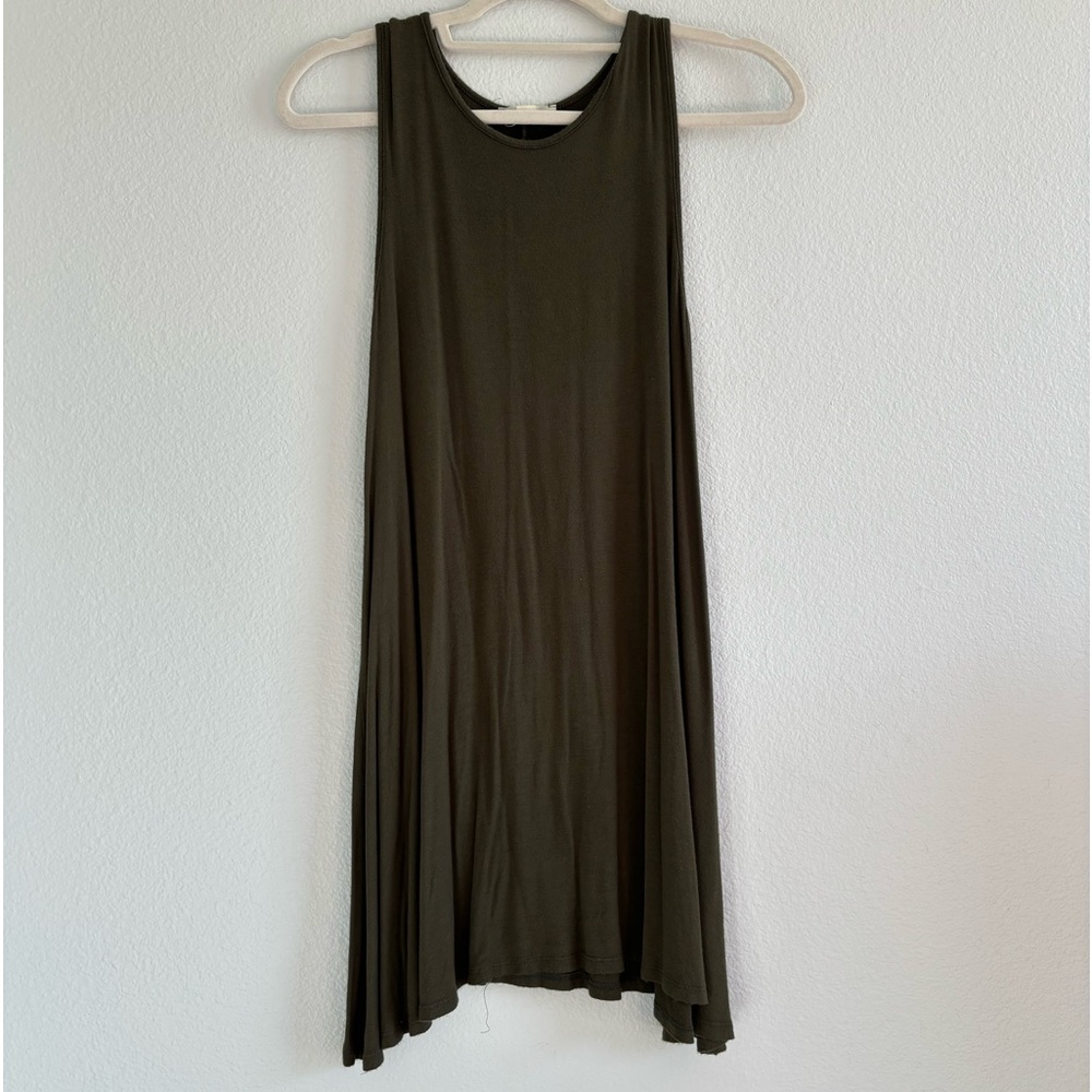 Olive green tank top dress